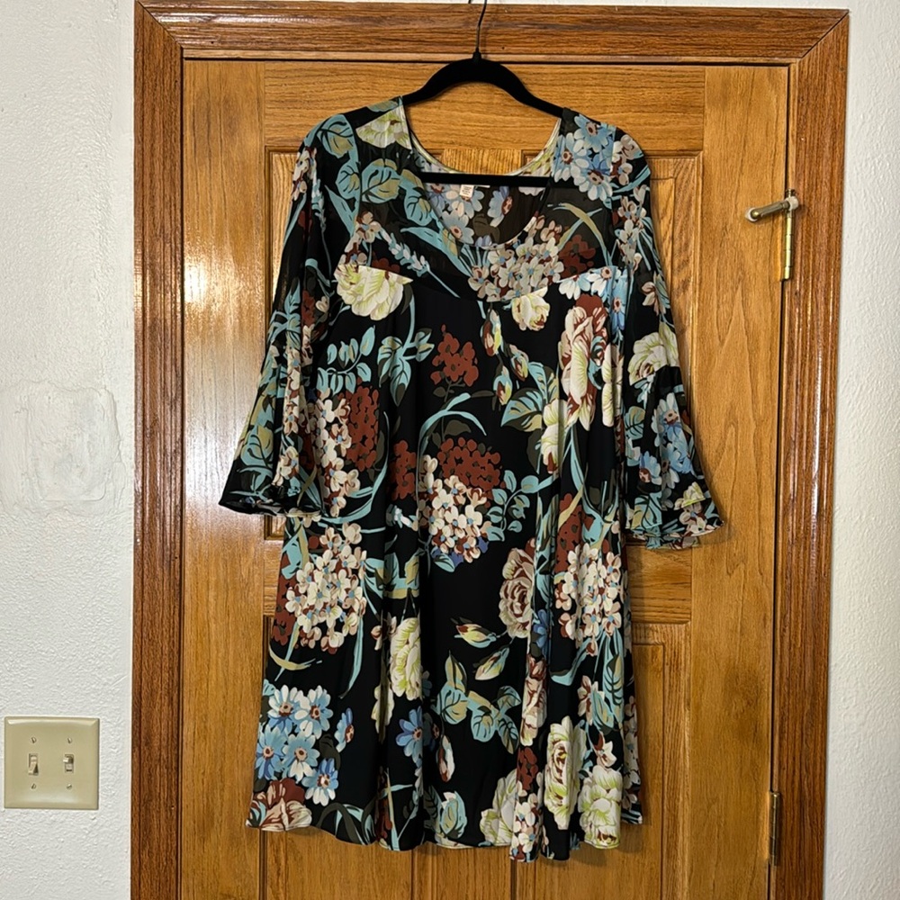 Anthropologie Paper Crown Floral Dress